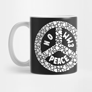 NO WW3 WHITE HEART PEACE SYMBOL PRAYING FOR PEACE Mug